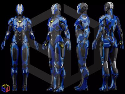 Iron Woman Pepper Potts Srt-1 Barracuda Suit