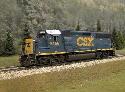 Detailed Locomotive 3D Model Editable CSX GP402 YN3 Train