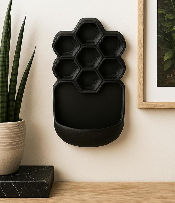 Honeycomb Wall Organizer – Modern Hex Holder