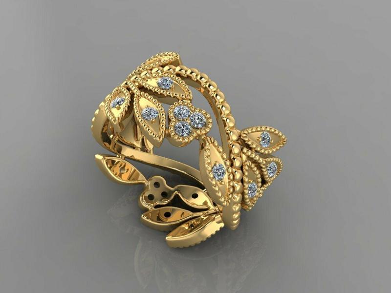 Leaf Diamond Ring R75