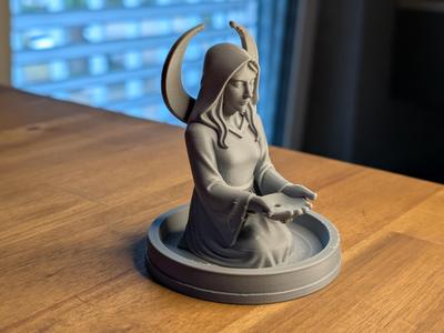 Moon Priestess Incense Holder (Crescent Halo)
