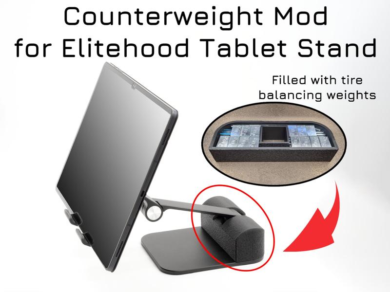 Counterweight Mod for elitehood tablet stand