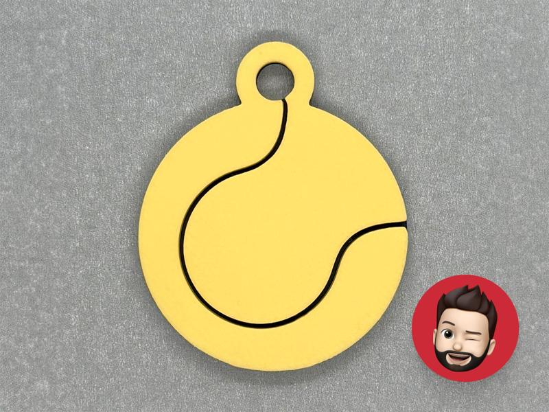 Sports tennis ball keychain