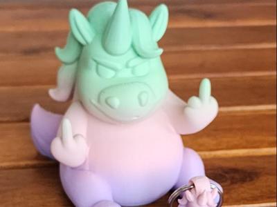 For WORK Unicorn Middle Finger Adult Desktop Humor