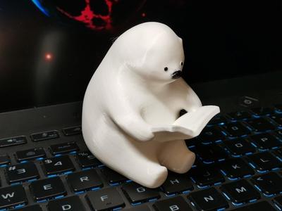 KUMATY : Polar Bear Reading a Book (HD)