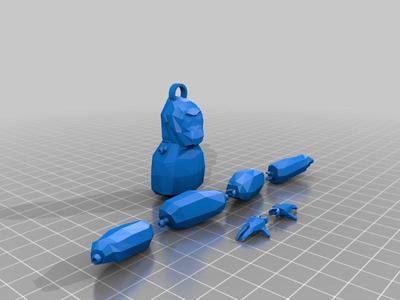 Gorilla Tag Monke Figure keychain