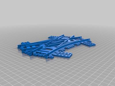 LEGO double slip R40 (modified 4DBrix Switch Track)