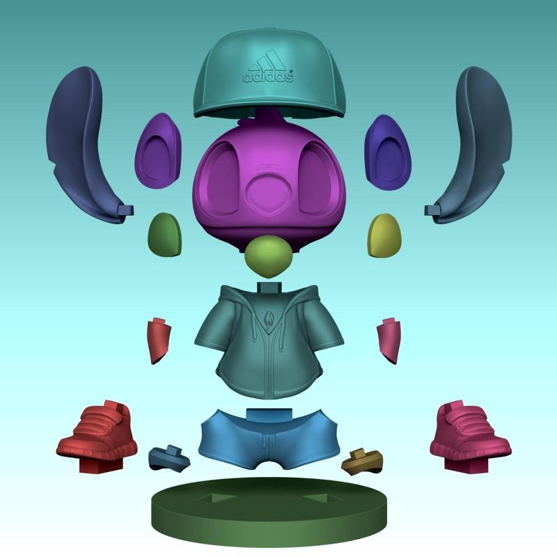Stitch - stitch urban vibes Fan art (multiparts/3mf)