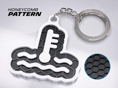 Engine Temperature Dashboard Icon Keychain