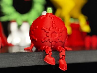 Christmas Bauble Decoration with hands flexi feet