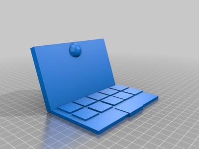 Computer with camera and tilted screen 