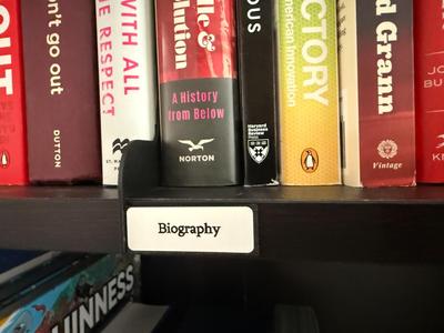 Bookshelf Divider With Label