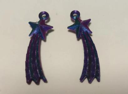 Christmas comet earrings   