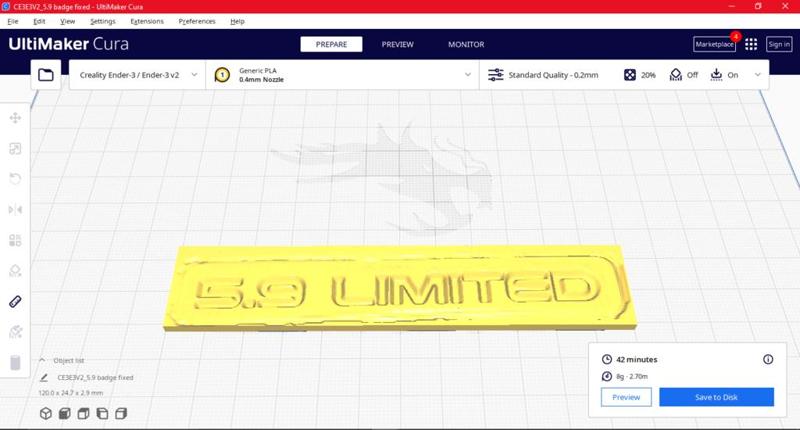 Jeep 5.9 Limited badge