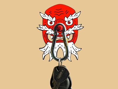 Tengu Mask Key Holder