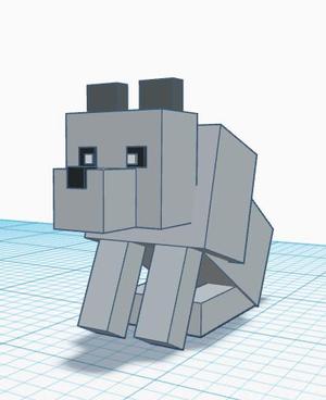 Minecraft dog sitting