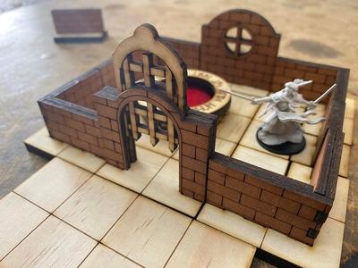 Lasercut DnD Dungeon Parts