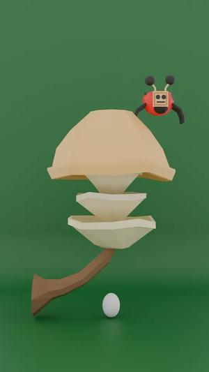 egg holder shaped like a mushroom   