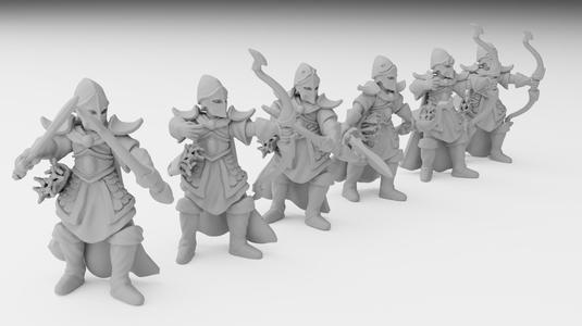 Elven Wild Guard Miniatures (modular)