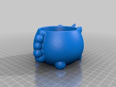 Unicorn flower pot with drain holes and saucer