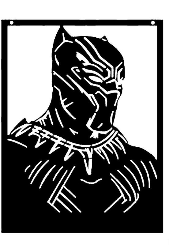 Black Panther stencil 9