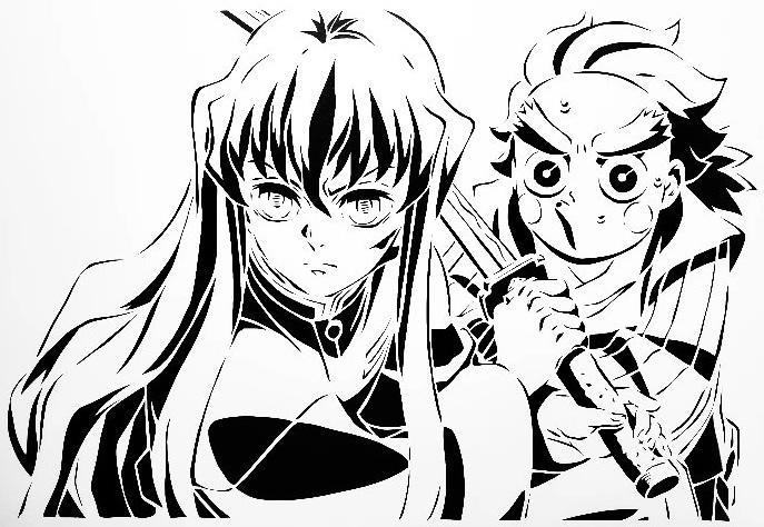 Muichiro Tokito stencil 4