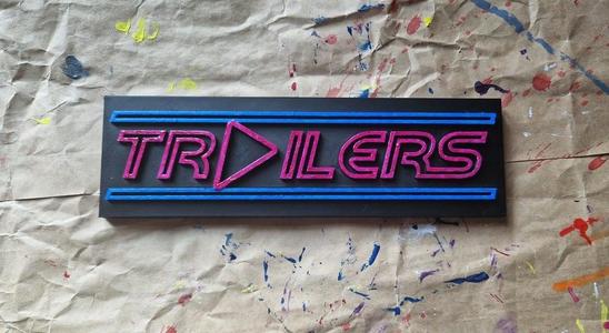Trailers sign - Thorpe Park Fright Nights