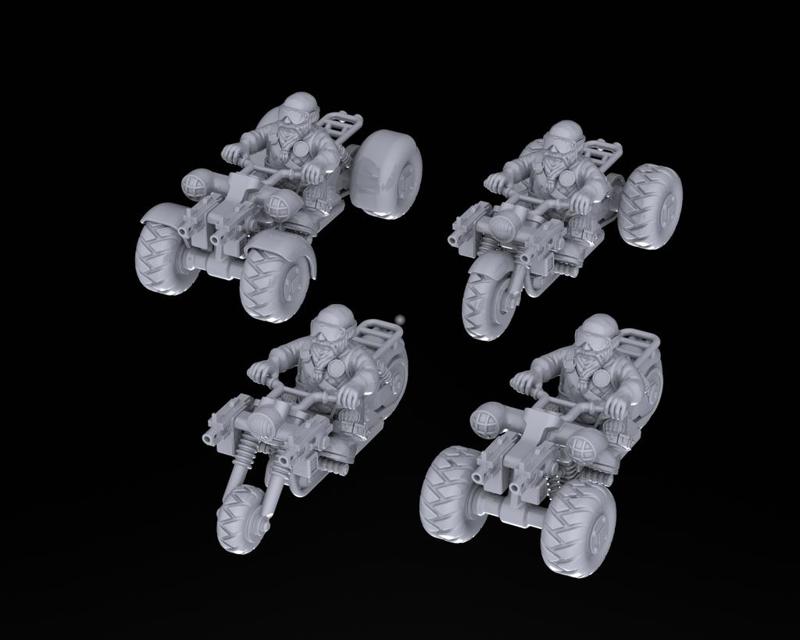 Tofty's Space Dwarf Cruiser Bike/Trike/Quad 28mm