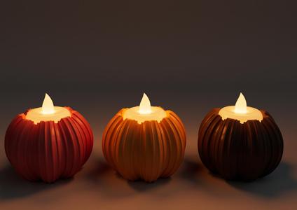 Pumpkin line candle holder
