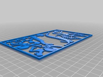 3D Dino kitcard