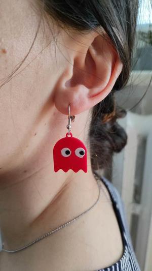 Pac-Man Ghost Earrings