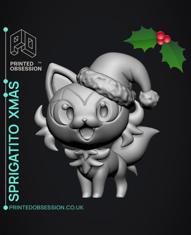 Sprigatito Xmas - Pokemon - Fan Art