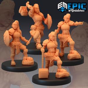 Dwarven War Maiden Set / Female Dwarf Warrior Collection
