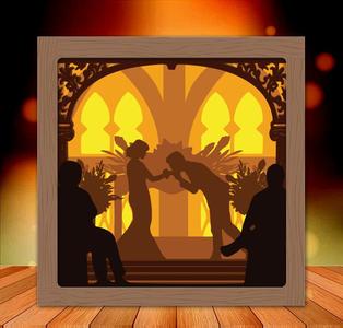 Mr and Mrs Wedding light box 4