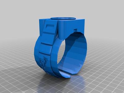 Green lantern ring sized for 10mm led diode