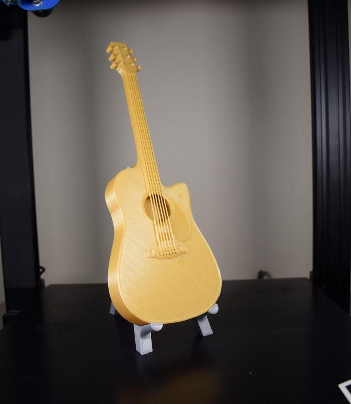 Miniature acoustic guitar and stand