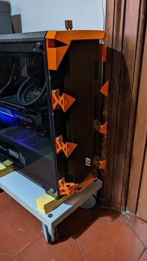 Front panel glass pc case cover