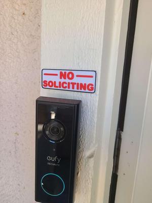 3 Color No Soliciting sign 80mm wide
