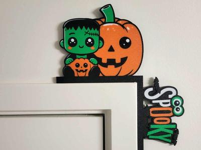 Frankenstein Halloween Door Corner