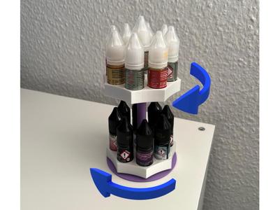 Independently Spinnable Stack Shelf for Liquids