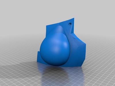 InMoov left female breast plate updated