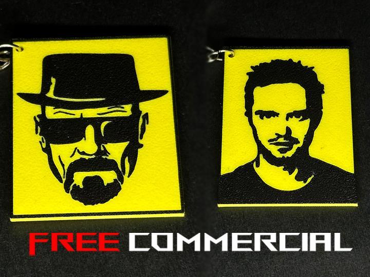 Breaking bad Walter White&jessy Heisenberg keychai