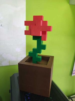 Minecraft rose in a pot