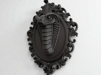 Gothic Snake Oval Frame Gothic Decor Wall Decor