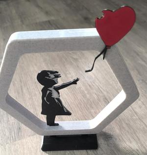 Banksy frame "balloon girl" for AMS   