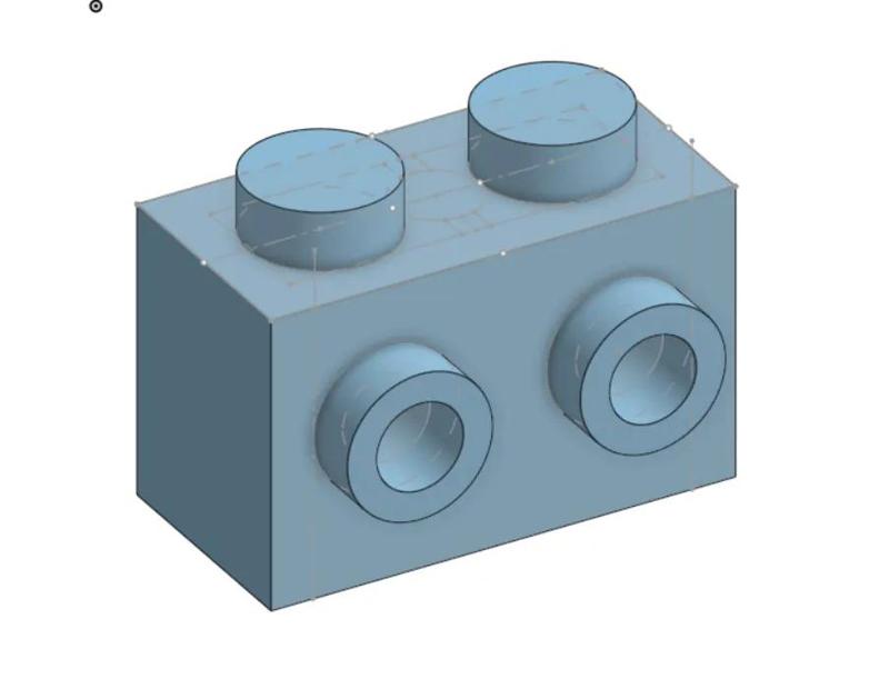 2x2 with side stud lego brick   