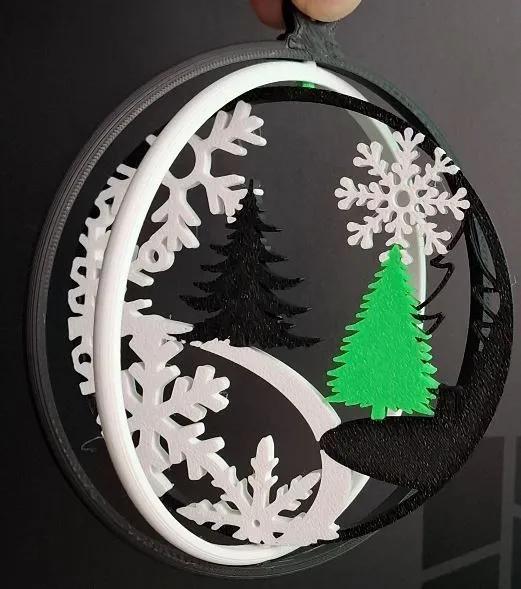 Christmas Trees  Rotating Ornament   