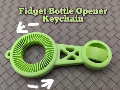 PET bottle Opener - Spinner Fidget (keychain)