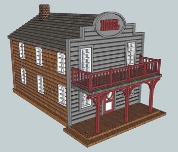 HO Scale Western Hotel