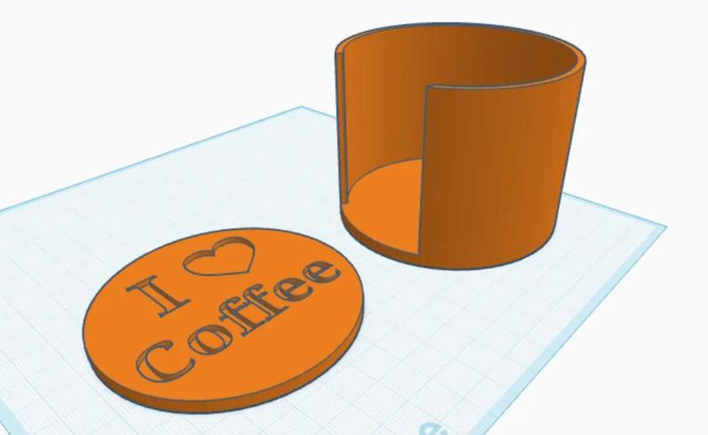 Coffee coasters and a holder   